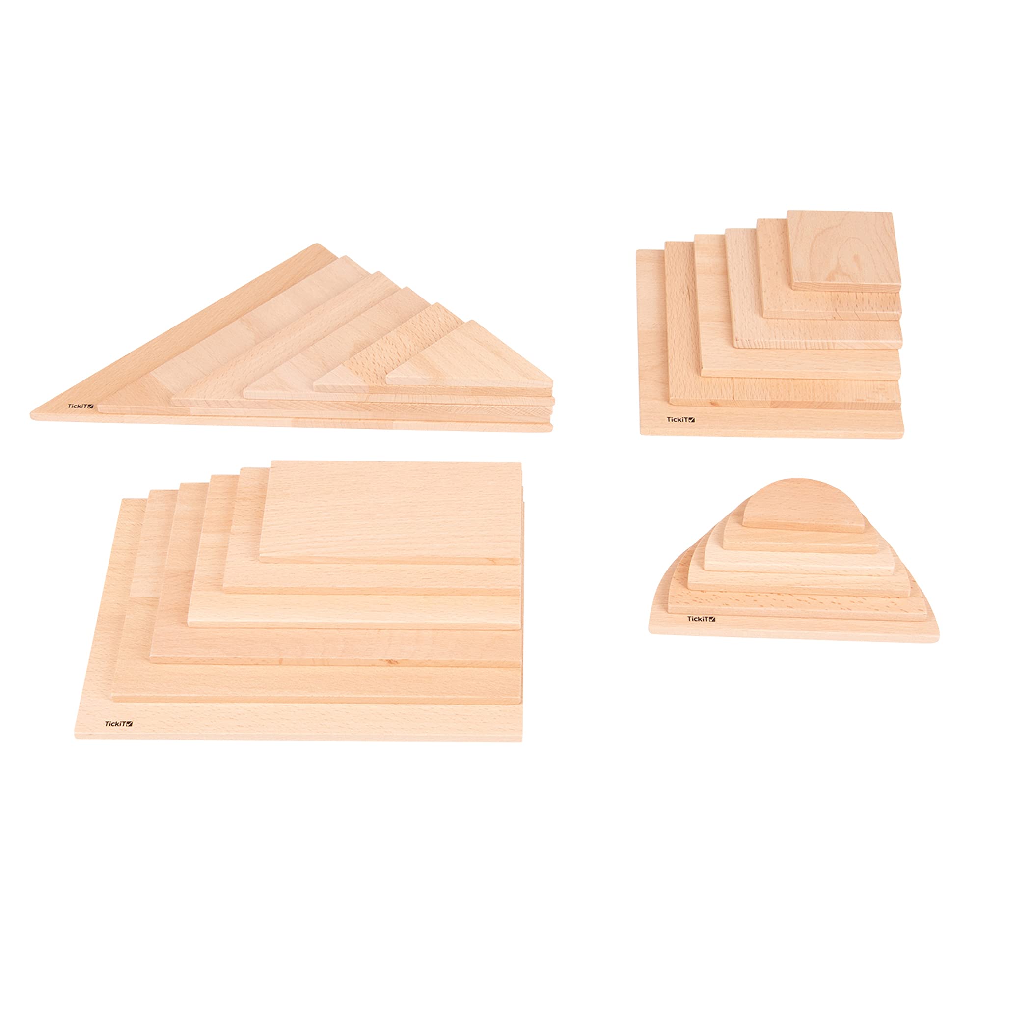 TickiT Natural Architect Panels Complete Set 24 Wood Panels 4