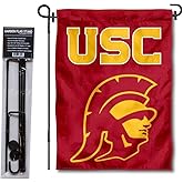 USC Trojans Trojan Head Garden Flag with Stand Holder