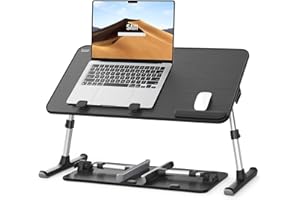 Laptop Desk for Bed, SAIJI Lap Desks Bed Trays for Eating Writing, Adjustable Computer Laptop Stand, Foldable Lap Table in So