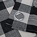 Creativesfun Farmhouse Faux Linen Look Buffalo Plaid Grommet Window Valance (Black & Cream, Valance 丨W53 X L18-INCH)