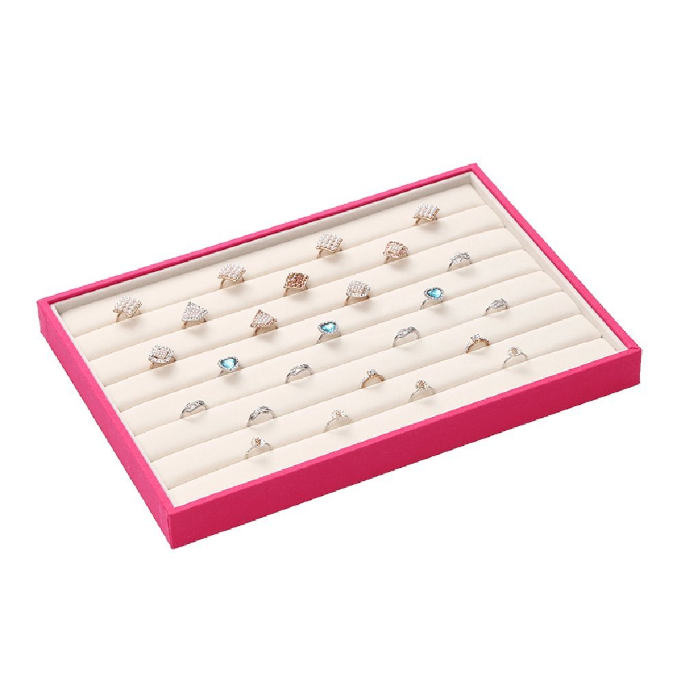 Bocar Ring Display Plate Tray Ring Showcase Organizer Holder (CP-rose-JZ)