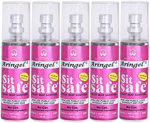 Aringel Sit Safe Toilet Seat Sanitizer 50ml Each Set of (5)