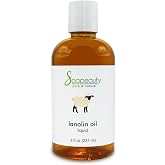 Soapeauty Liquid Lanolin Oil | 100% Pure &amp; Natural Carrier Oil | Moisturizer for Dry Skin, Hair &amp; Nails | DIY Beauty &amp; Soap Making | 8 fl oz