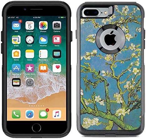 Protective Designer Vinyl Skin Decals for OtterBox Commuter iPhone 7 Plus / iPhone 8 Plus Case - Vincent Van Gogh Almond Blossoms Design Pattern - Only SKINS and NOT Case - by [TeleSkins]