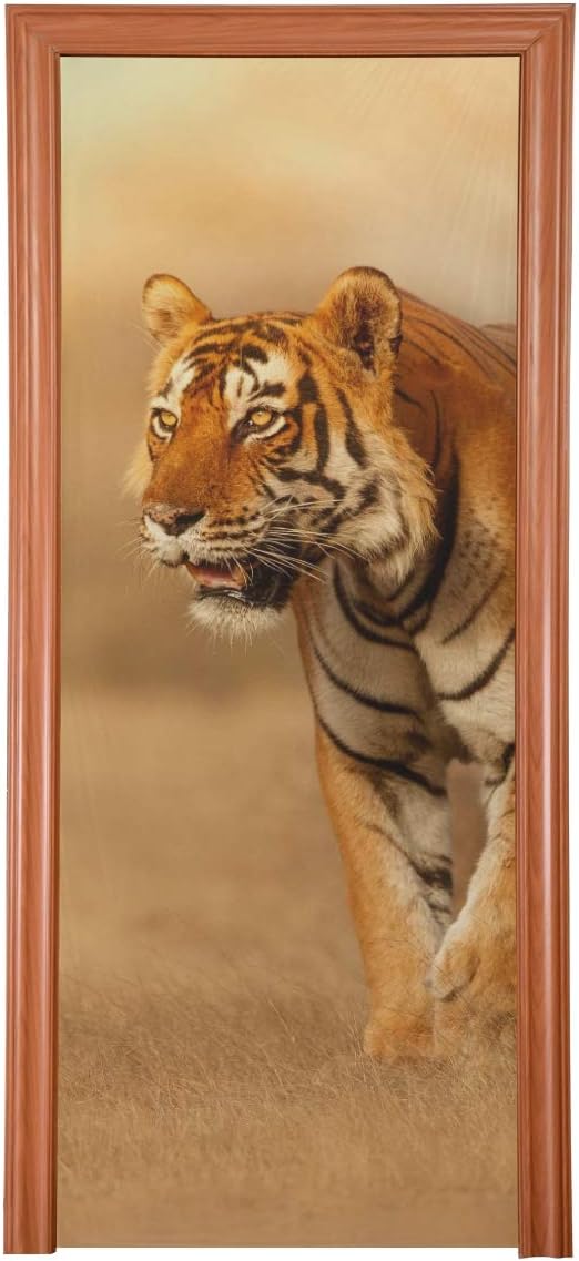 Limiejo Room Door Decor for Teens Great Tiger Male Nature