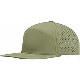 Ausing Men's Flat Bill Caps Running Cap Water Resistant Hip Hop Style Snapback Hat with Comfortable Breathable Soft Sweatband