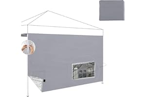 SANWAY Instant Canopy Tent Sunwall, 10x10 Canopy Sidewalls Splicable with Silver Coating, 2 Storage Pockets, 1 Pack Sidewall Only (Gray)