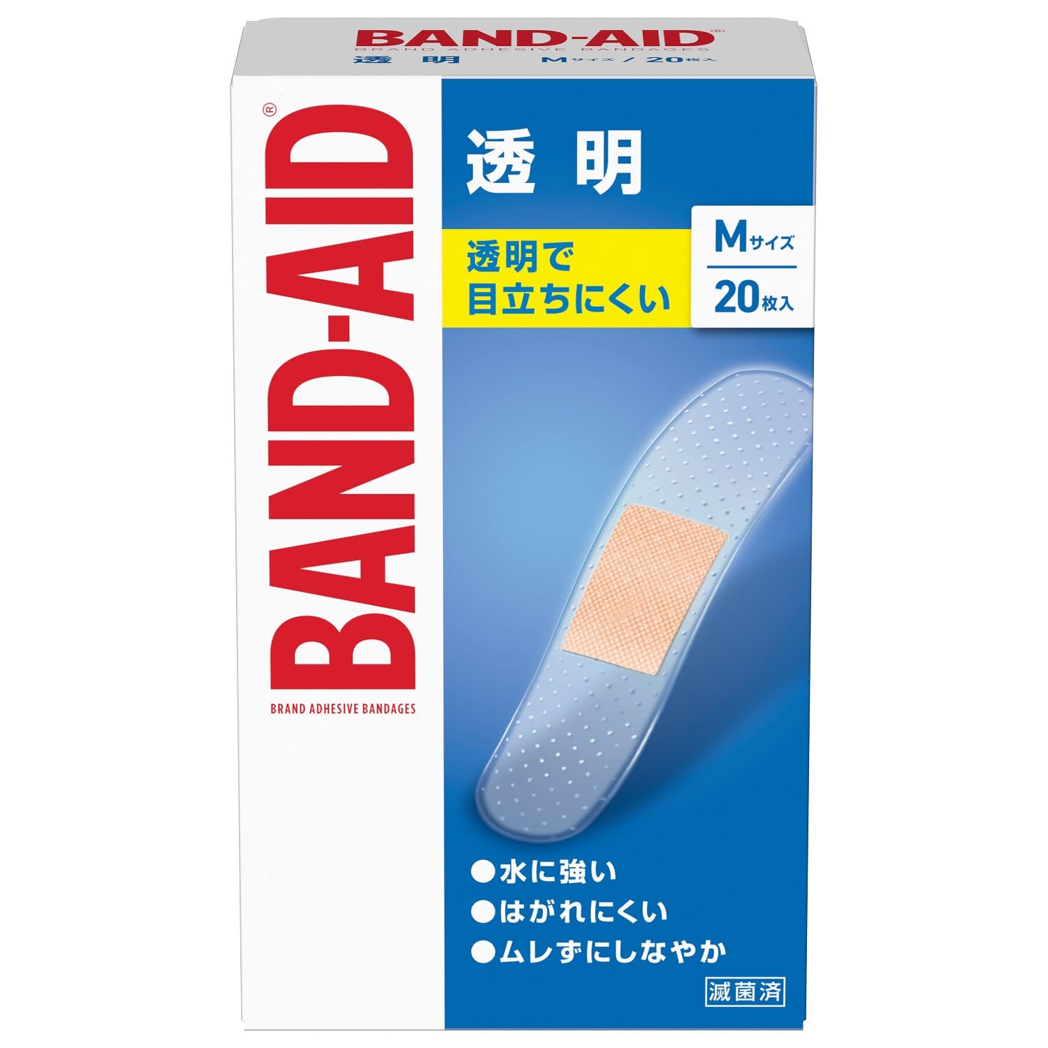 BAND-AID(バンドエイド) 救急絆創膏 透明 Mサイズ 20枚 の商品画像