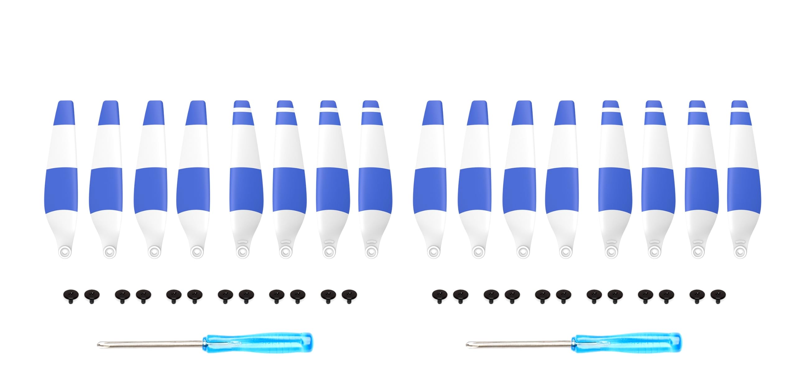 32x/16x Propellers For DJI Mini 3 Pro/Mini 4 Pro Replacement Prop Blades Low Noise for DJI Mini 3 Pro Drone Accessories Screws & Screwdrivers 6030F Colour Tips (16x Blue and White)