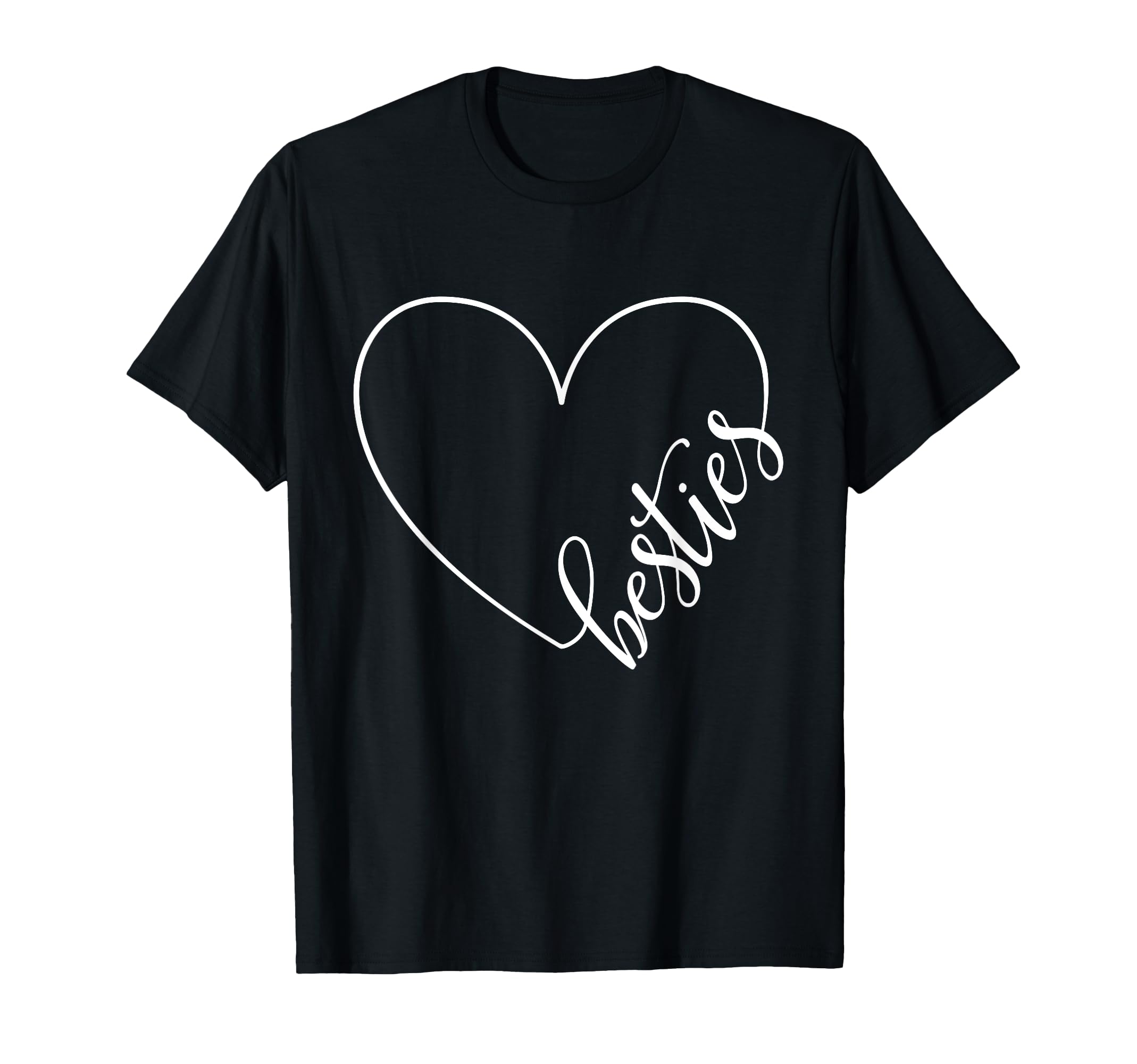 Photo 1 of Besties BFF Best Friends Heart Friendship Cute Matching T-Shirt Size Youth Large