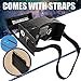 Black Google Cardboard Kit with Straps by D-scope Pro 3D Virtual Reality Compatible with Android & Apple Easy Setup Instructions Machine Cut Quality Construction 45mm Lenses HD Visual Experience