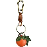ZOUITY Leather Leaf Fruit Keychain Retro Accessories,Cute Keychains for Women Bag,Key Organizer,Charms,Purse Keyring Holder