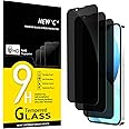 NEW'C 3 Pack Privacy for iPhone 13 Mini Screen Protector (5.4"), Balanced 35-Degree Privacy Angle with Eye Protection, Ultra Durable 9H Hardness, Bubble-Free