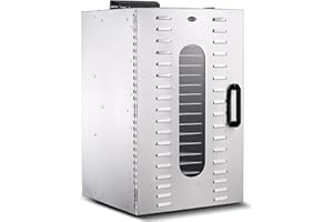 Iproods Food Dehydrator Machine 20 Stainless Steel Trays, Large Capacity Commercial Dryer Machine for Fruit, Vegetables, Meat