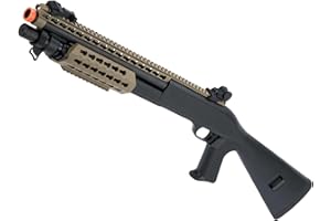 Evike Airsoft - CYMA Sport M3 3-Round Burst Multi-Airsoft Shotshell Loading Airsoft Shotgun (Model: Full Stock CQB w/Keymod/Tan)