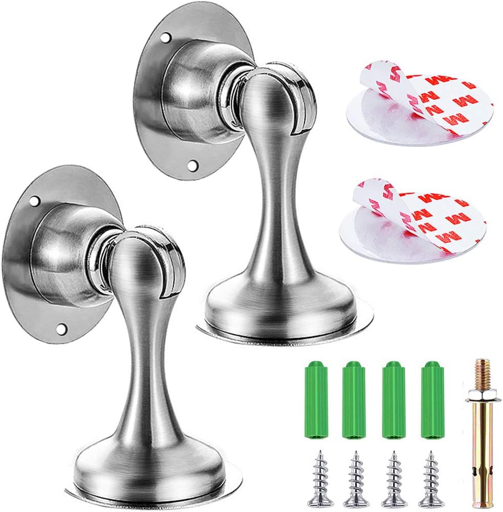 Upgrade Magnetic Door Stop, ZUONAI 2 Pack Heavy Duty Door Holder Indoors Strong Door Catch