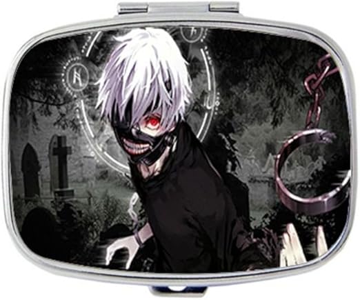 Tokyo Ghoul Manga Here Wide Custom Unique Silver Square Pill Box Medicine Tablet Organizer Or Coin Purse Amazon Ca Home Kitchen