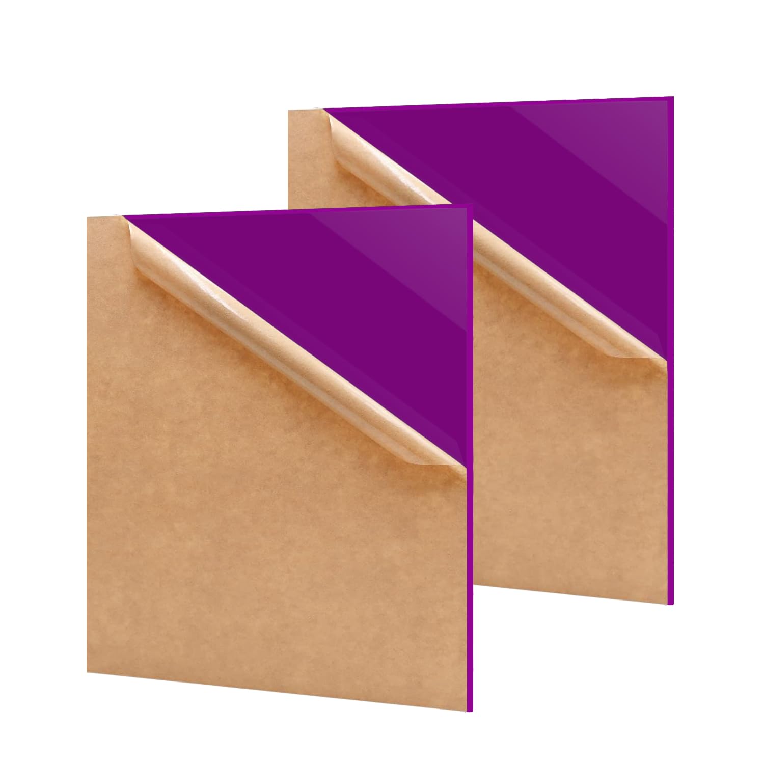 Eszeoee 2 Pack 16'' x 20'' Opaque Purple Acrylic