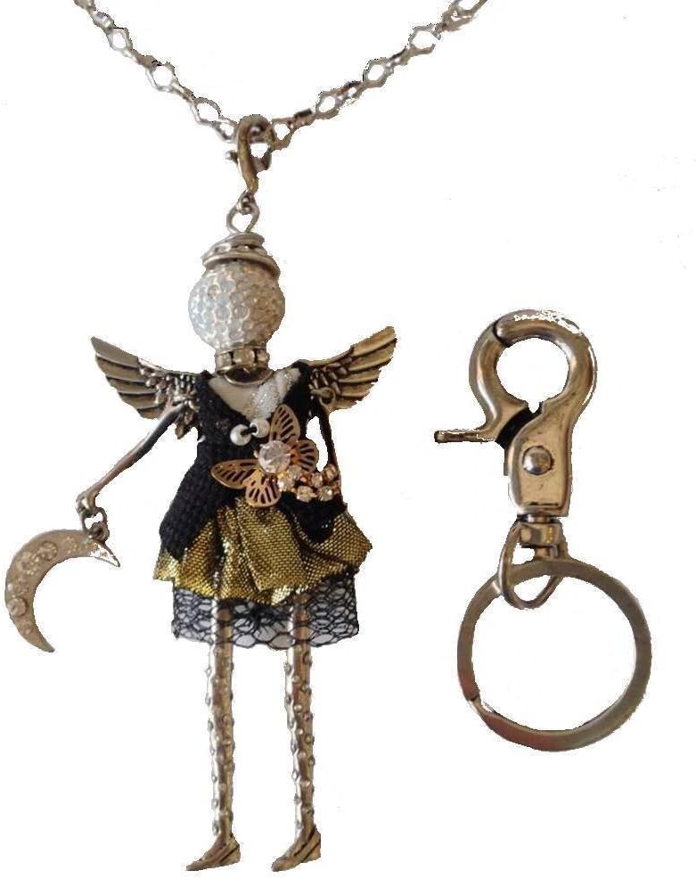Kurt Adler Precious Findings October Birthstone (Opal) Angel Pedant w/Keychain by Jacqueline Kent