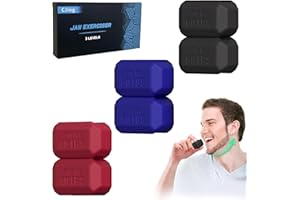 CJing Jaw Exerciser for Men & Women – Silicone Jawline Exerciser Tablets – Powerful Jaw Trainer for Beginner, Intermediate & Advanced Users