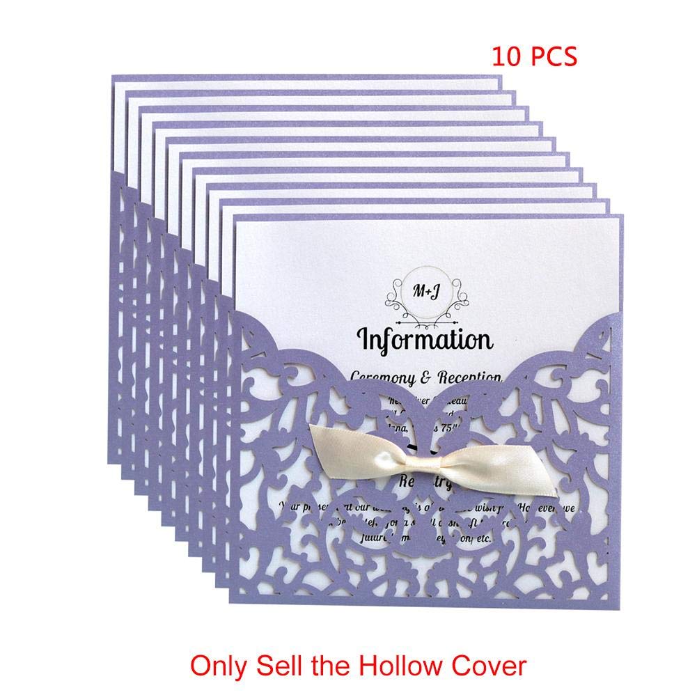Cartes Dinvitation De Mariage Avec Dentelle Et Motif Creux Pour Mariee Anniversaire Miju 10pcs Invitation Mariage Dentelle Europeenne Romantique Carte Dinvitation De Mariage Fete Luxueuse Cuisine Maison Invitations Ad A Com Ec