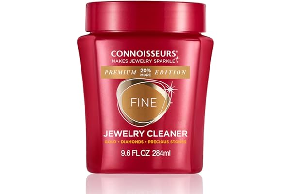 CONNOISSEURS Premium Edition Jewelry Cleaner, Value Size 9.6oz - Pick from Fine, Silver or Delicate Jewelry Cleaner