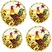 Reston Lloyd, Burner Covers For Electric Stovetop, Decorative Lightweight Tin Covers, Set of 4 (2-8 inch & 2-10 inch), Conceals Messy Drip Pans, Rooster