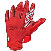 Battle Sports Triple Threat Wide Receiver Football Gloves, Ultra Stick Adult & Youth Gloves