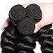 XS Hair Brazilian Hair Bundles Loose Wave Hair 3 Bundles Virgin Human Hair Loose Hair Weave Grade 8A (14 16 18, Natural Color)