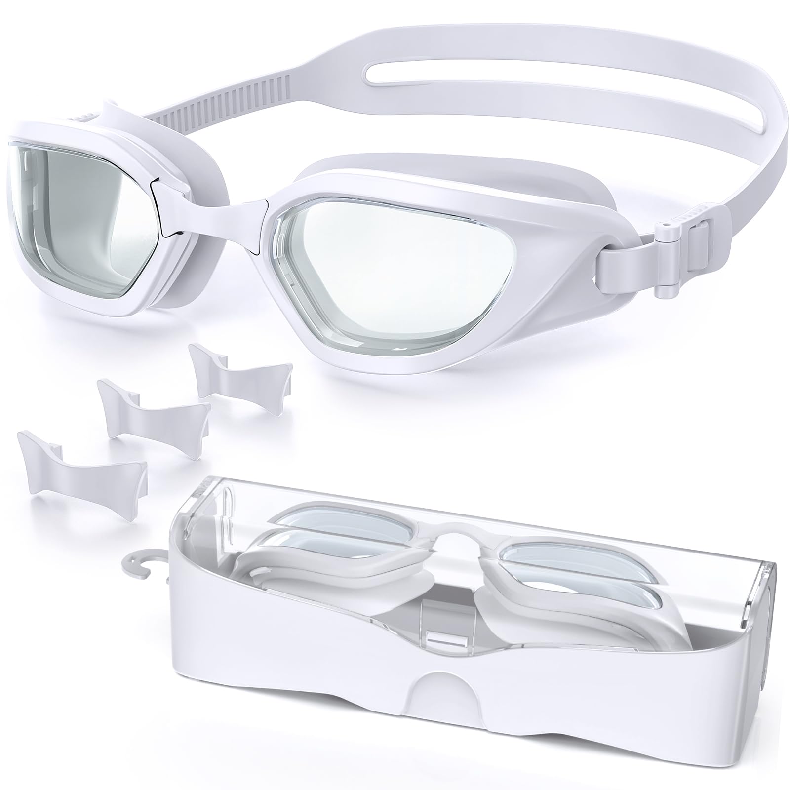 Photo 1 of Vegemono Swim Goggles, Unisex Adult Swimming Goggles Anti Fog Anti UV No Leakage Wide View for Men Women Youth