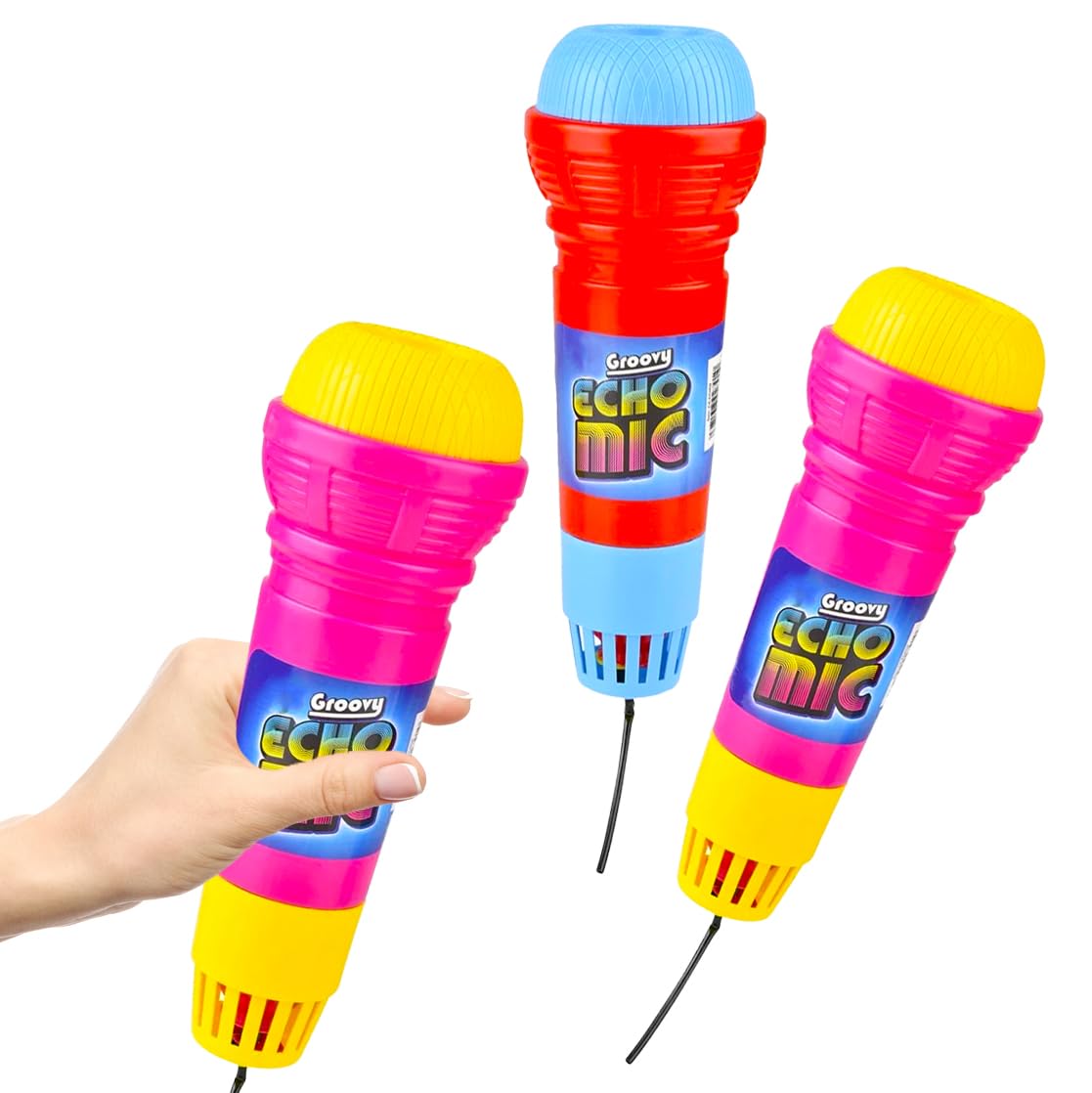 Chochkees Echo Mic, Kids Echo Microphones in, Durable and Lightweight, Fun Play Toys, Fun Music Party Favor, 9.5