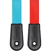 Dreamfarm Cleana Self-Sharpening Cleaning Scraper with Hook - Pack of 2 | Non-stick safe blade, integrated detaillng hook for crevices and built-in sharpener, scrapes pans, stickers and benchtops