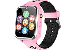 OVV Kids Smart Game Watch for Boys Girls Age 3-12 with 1.54" HD Touch Screen 24 Puzzle Games Camera Video Music Player Pedometer Alarm Clock Calculator Torch Child Watch Wristband Electronic Learning Toys