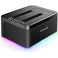 Inateck RGB SATA to USB 3.0 Hard Drive Docking Station with Offline Clone, for 2.5 and 3.5 Inch HDDs and SSDs, UASP Supported, Black SA02003