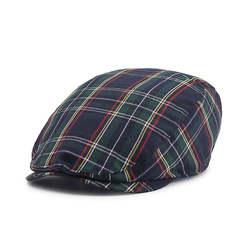 tartan driving cap