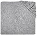 Amazon Basics 100% Cotton Jersey Fitted Baby Crib Sheet, Fits up to 6-Inch Mattress, Pack of 4, 28 x 52 Inches, Light Grey, Solid