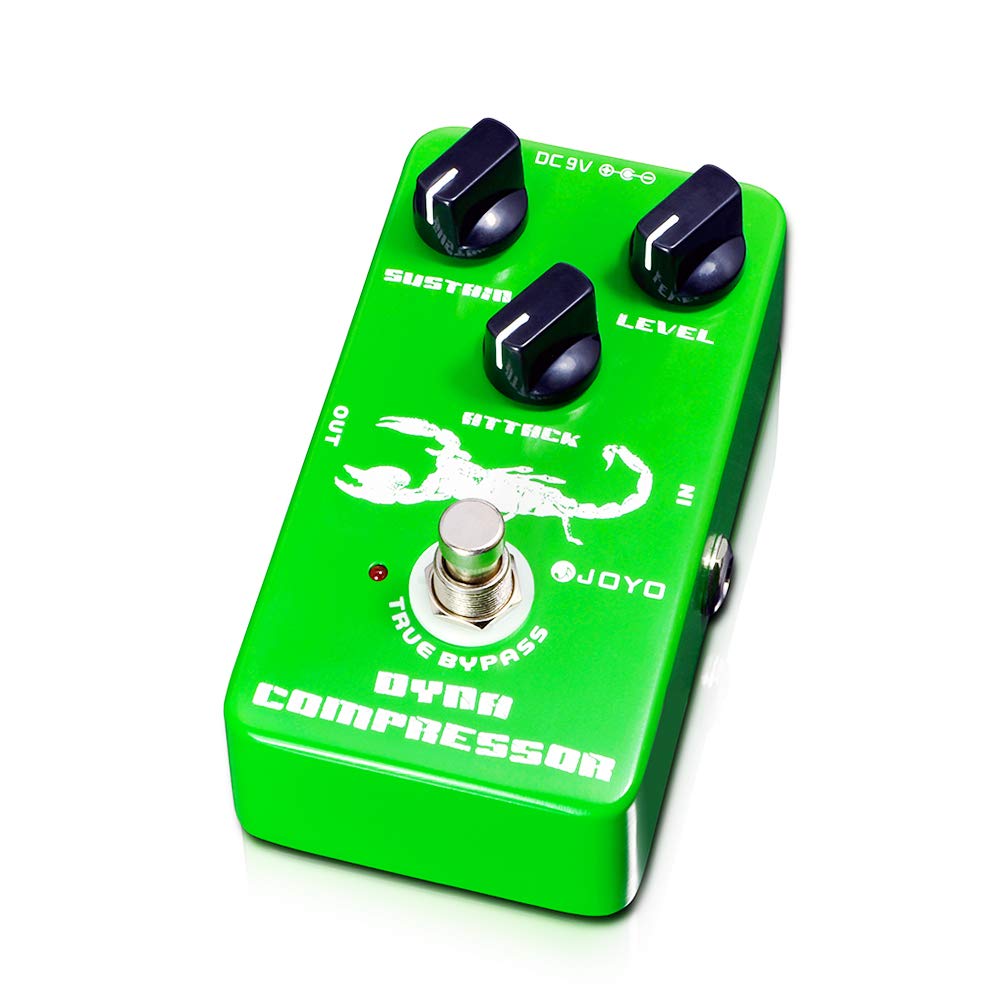 JOYO Dynamic Compressor Pedal Low Noise re-Creation Classic Ross Compressor for Electric Guitar & Bass - True Bypass (JF-10)