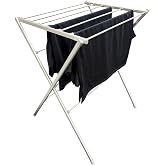 TOTES BABIES - Folding Aluminum Laundry Drying Rack for Clothes &amp; Towels | 12 Rails - 36" Tall - Easy Assembly - Energy Saving