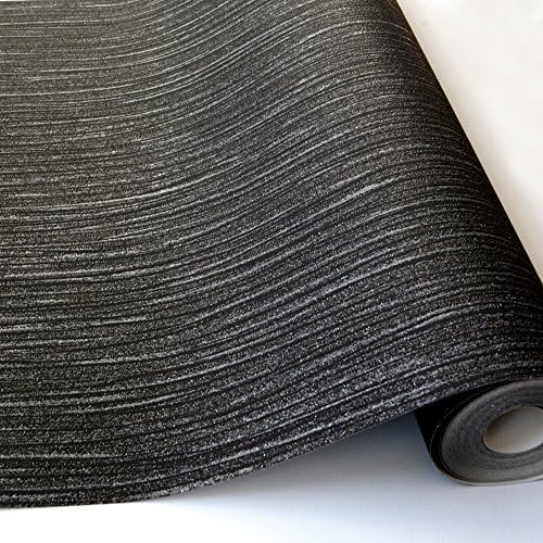 Glitter Wallpaper Glitz Shiny Sparkle Textured Luxury Vinyl Black Grey Silver