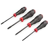 TEKTON High-Torque Black Oxide Blade Screwdriver Set, 4-Piece (#1-#2, 3/16-1/4 in.) | DRV41211