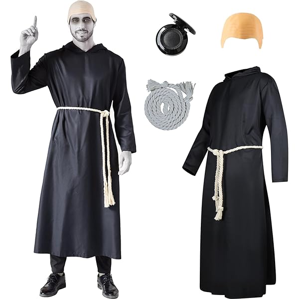 Bata De Sotana Para Hombre – Estilo Litúrgico Y Medieval, Ideal Para Iglesia, Coro, Halloween Y Carnaval Chaqueta De Púlpito