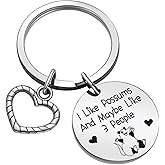 ZQEOU Possums Mom Jewelry Opossum Jewelry Best Friend Keychain Daughter Gift Possums Inspired Gift