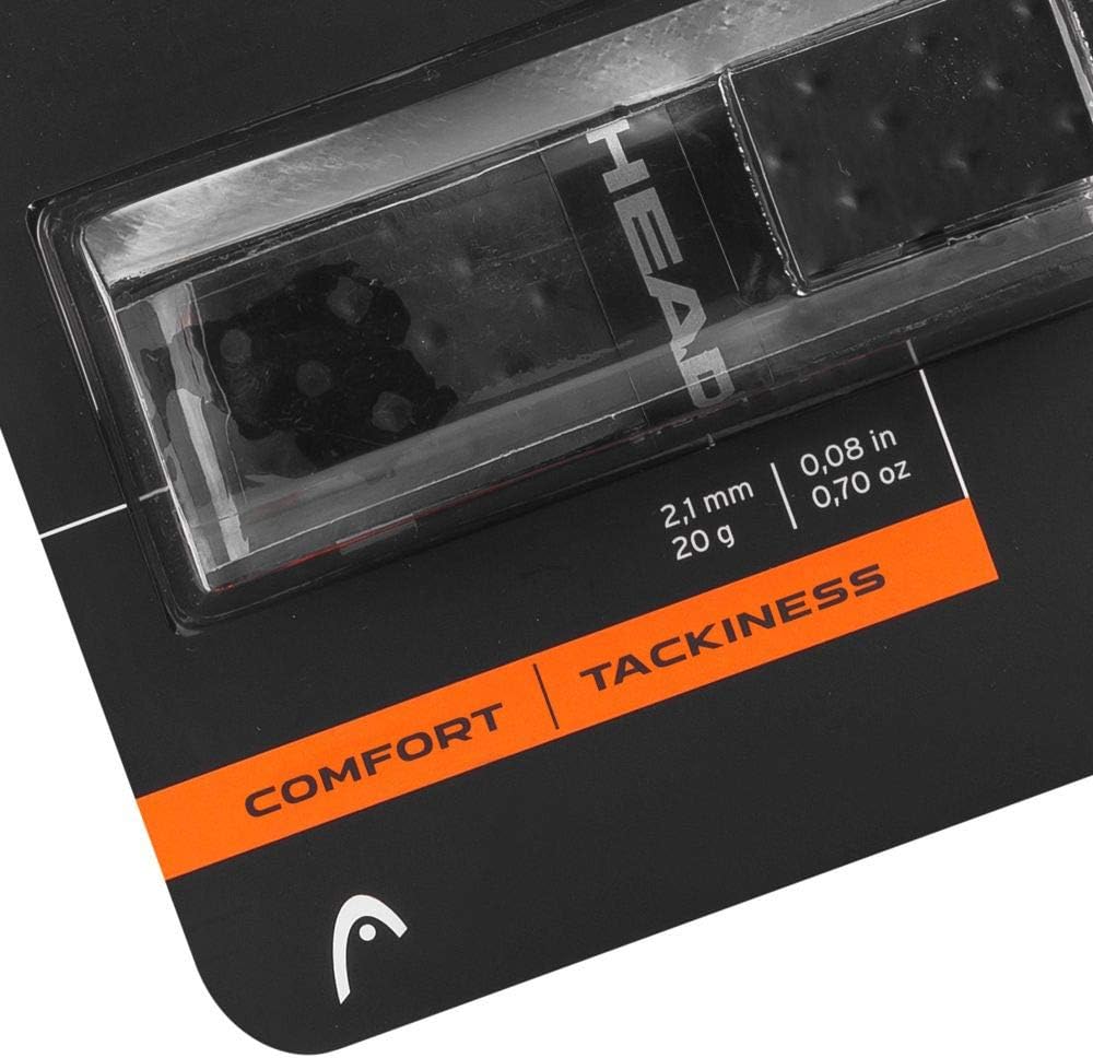 HEAD Hydrosorb Comfort Tennis Racket Replacement Grip - Tacky Racquet Handle Grip Tape - Black : Tennis Racket Grips