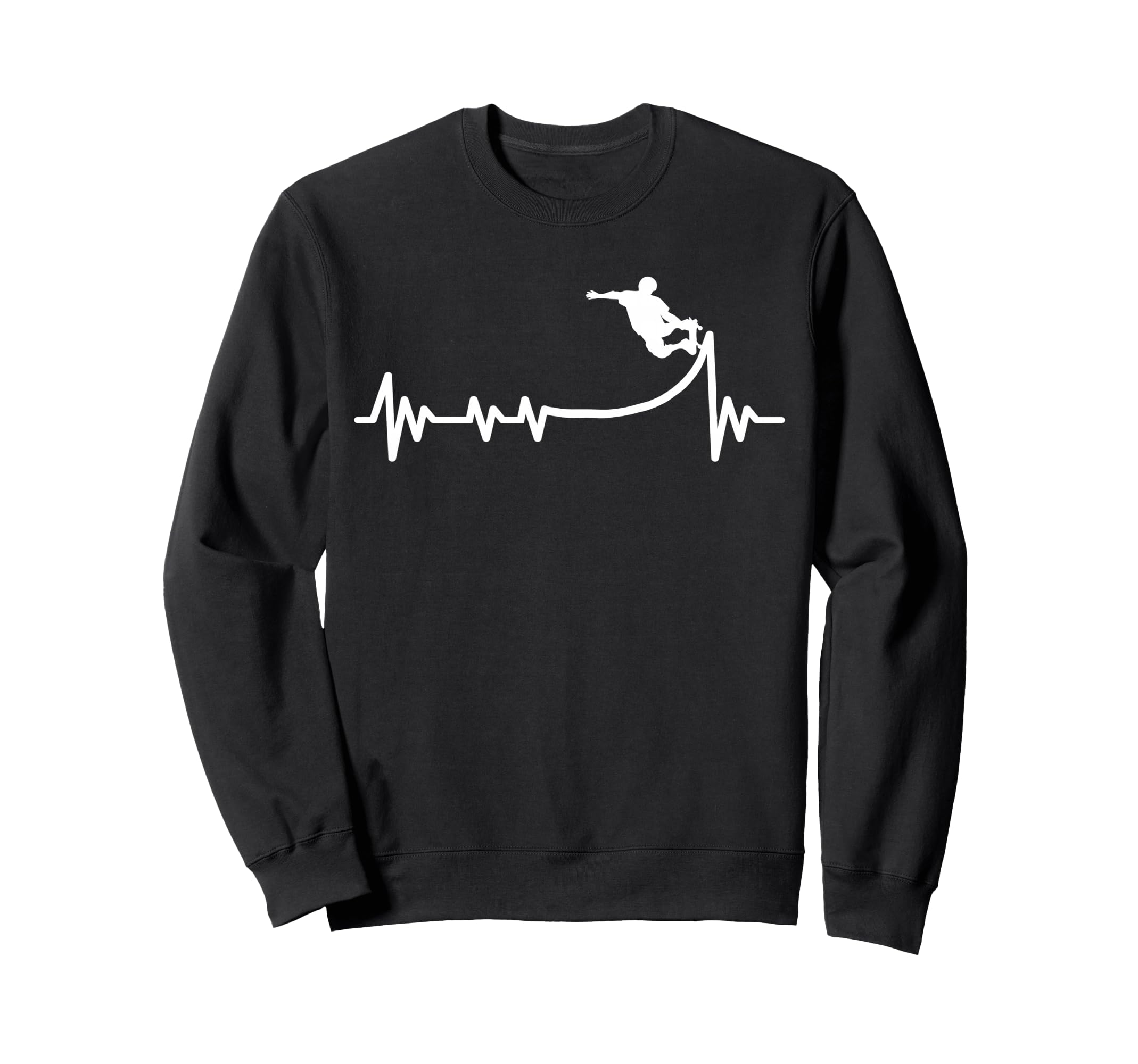 Skateboards wheels Skater Skating Heartbeat Skateboard Sweatshirt