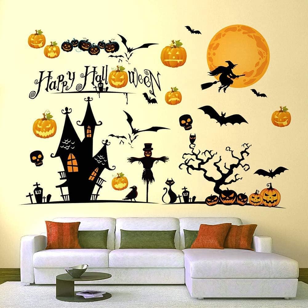 Window Treatments - Halloween Window Clings Halloween Window Decorations Stickers, Halloween Wall Clings Stickers