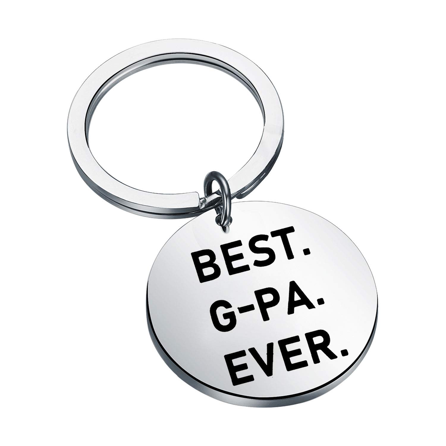 LBSBO Best G-pa Ever Keychain for Grandpa Birthday Father's Day or Christmas Gifts for Grandfather G-pa Gift (G-pa Ever K)