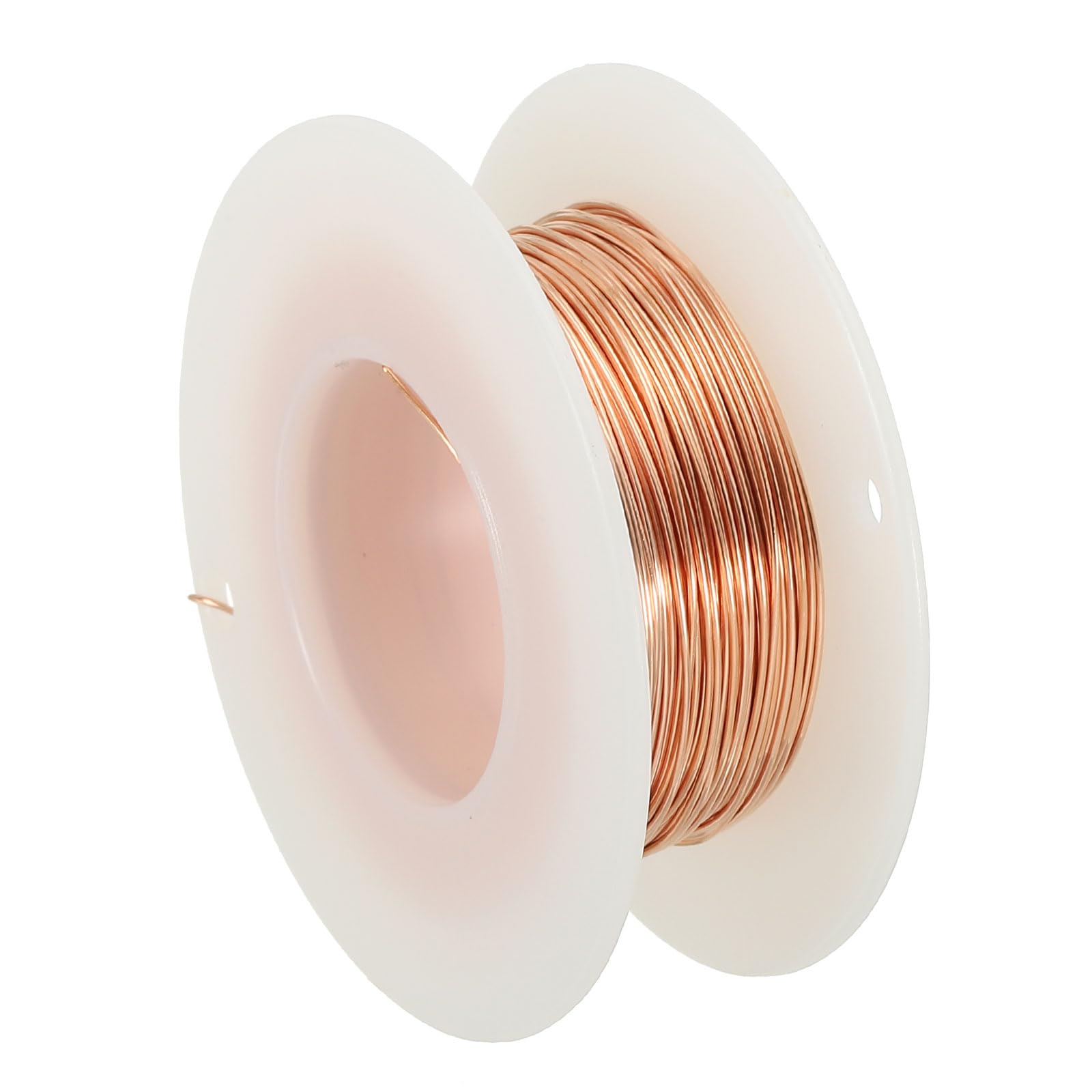 PATIKIL 89.89 Feet Solid Bare Copper Wire,24 Gauge 99.9% Pure Copper Wire 0.5mm Soft Beading Wire Metal Plant Stem Ties for Jewelry Craft (27.4m)