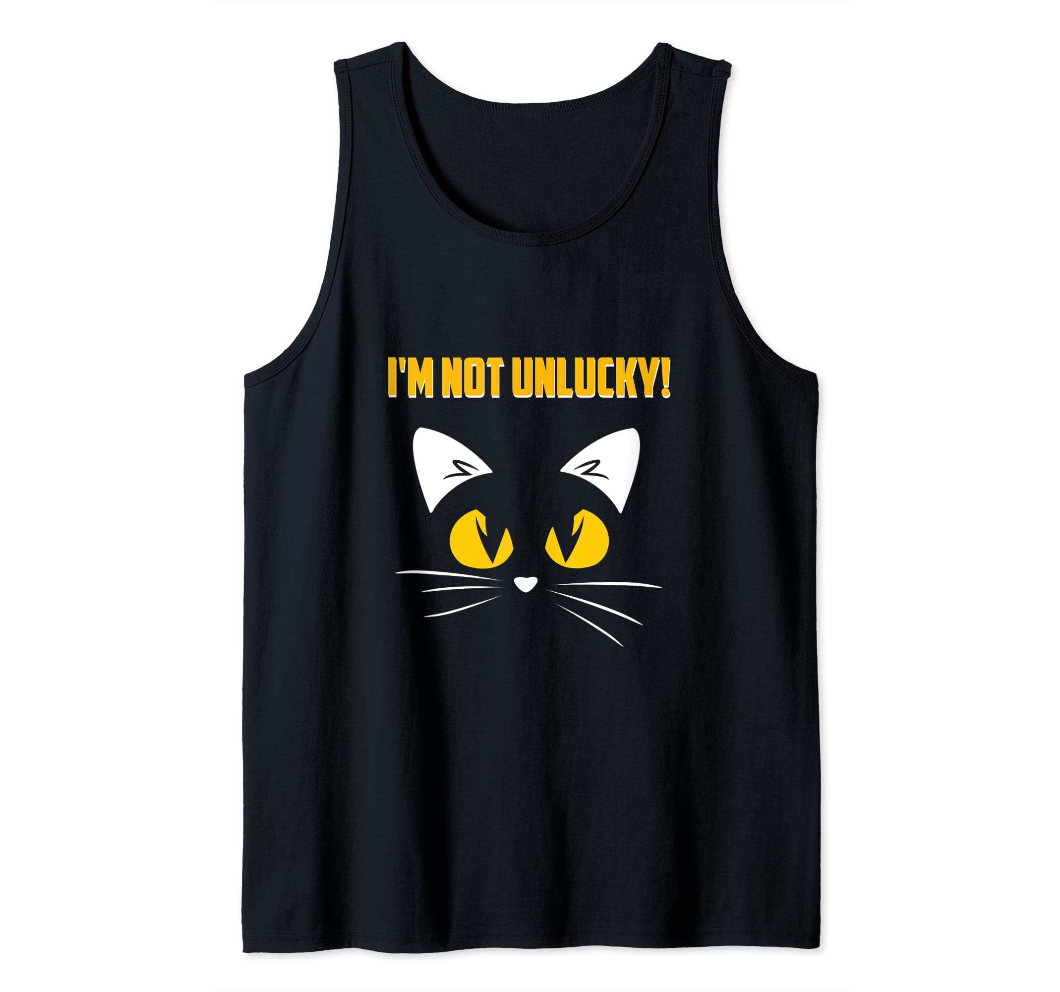 I'm Not Unlucky Black Cat Kitten Claw Breed Pet Meow Cat Top Tank Top