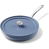 Redchef Ceramic Deep Saute Pan with Lid, Large Jumbo Cooker, 11 Inch Frying Pans Nonstick with Stay Cool Handle, Non Toxic Cooking Skillet, Kitchen, Induction Dishwasher Safe, PFOA & PFAS Free(Blue)