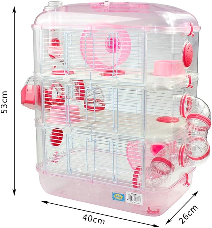 26 1 Piso Naranja Jaula De Hamster S Jaula Hamster Caseta Bebedero Comedero Rueda Todo Incluido 40 Jaulas Para Hamster De Plastico Duro 26cm Casas Y Habitats Jaulas